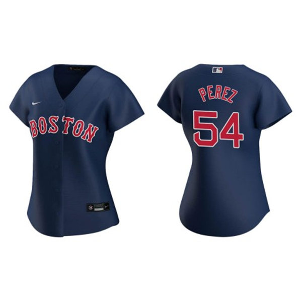 Women's Boston Red Sox #54 Martin Perez Navy Alternate Cool Base Jersey