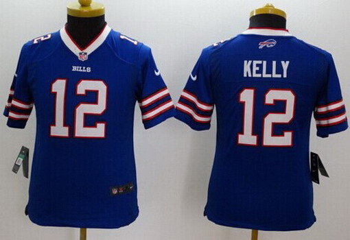 Women's Buffalo Bills #12 Jim Kelly 2013 Blue Nik Limited Stitched Jersey