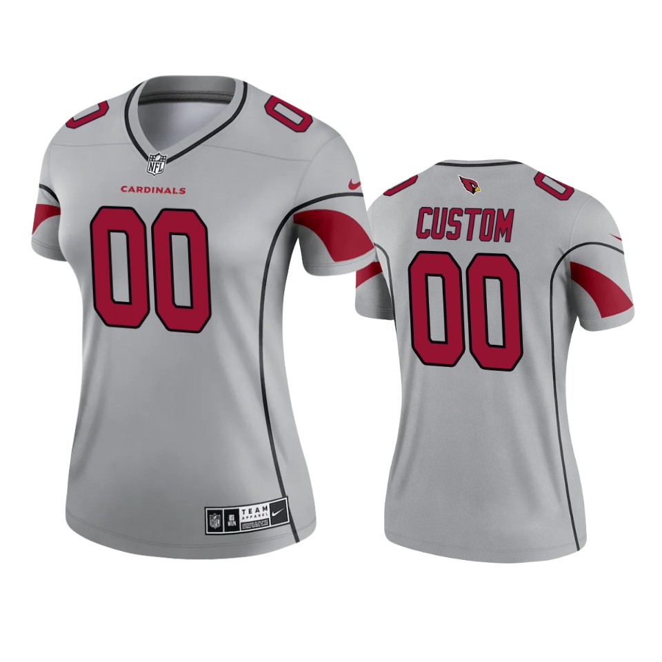 Women's Cardinals Custom Inverted Legend Gray Jersey