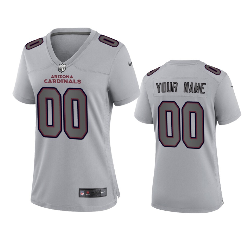 Women's Cardinals Gray Custom Atmosphere Fashion Game Jersey
