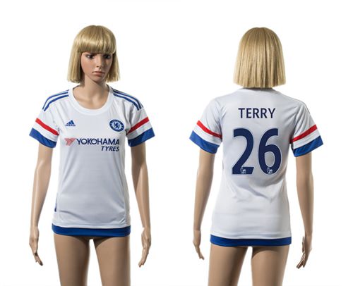 Women's Chelsea #26 Terry Away Soccer Club Jersey