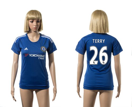 Women's Chelsea #26 Terry Home Soccer Club Jersey