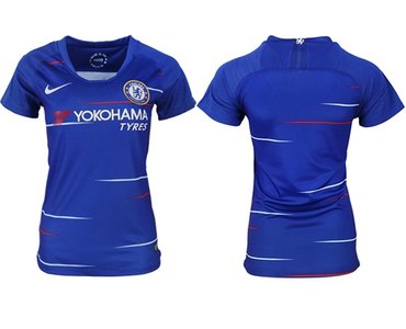 Women's Chelsea Blank Home Soccer Club Jersey