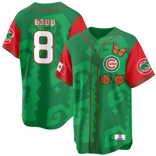 Women's Chicago Cubs Xicago Mexican Heritage Jersey #8 IAN HAPP.webp