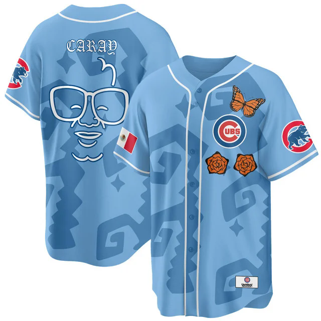 Women's Chicago Cubs Xicago Mexican Heritage Jersey LIGHT BLUE HARRY CARAY.webp