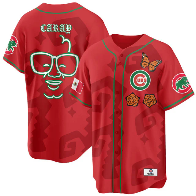 Women's Chicago Cubs Xicago Mexican Heritage Jersey RED HARRY CARAY.webp