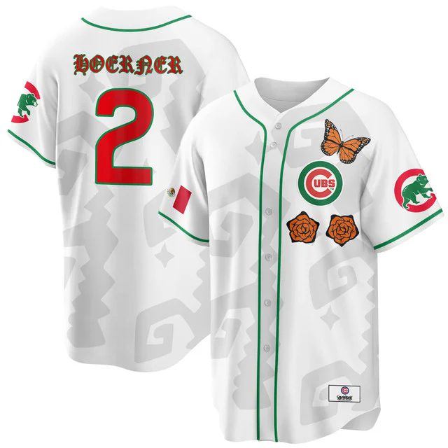 Women's Chicago Cubs Xicago Mexican Heritage Jersey WHITE #2 NICO HOERNER.webp