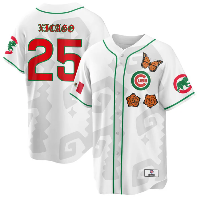 Women's Chicago Cubs Xicago Mexican Heritage Jersey WHITE #25 XICAGO.webp