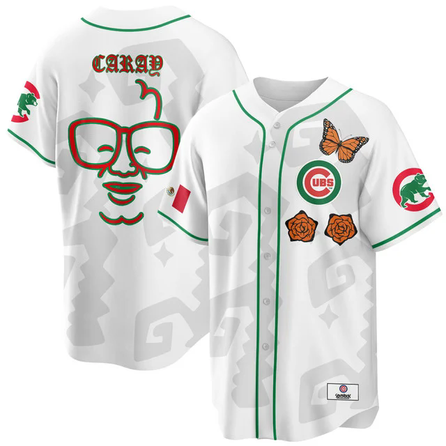 Women's Chicago Cubs Xicago Mexican Heritage Jersey WHITE HARRY CARAY.webp