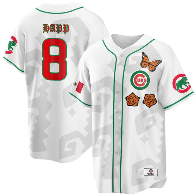Women's Chicago Cubs Xicago Mexican Heritage Jersey WHITE IAN HAPP.webp