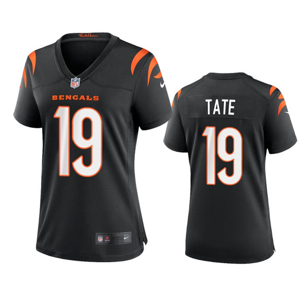 Women's Cincinnati Bengals #19 Auden Tate Nike Black Team Color Limited Jersey