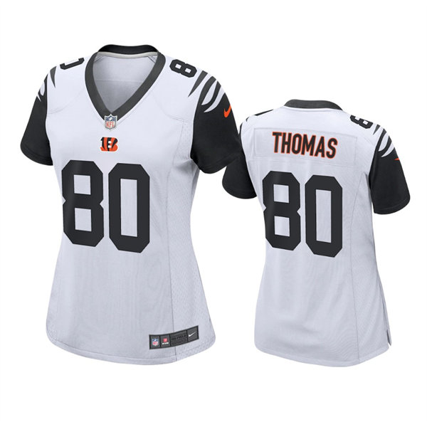 Women's Cincinnati Bengals #80 Mike Thomas Nike White Color Rush Jersey