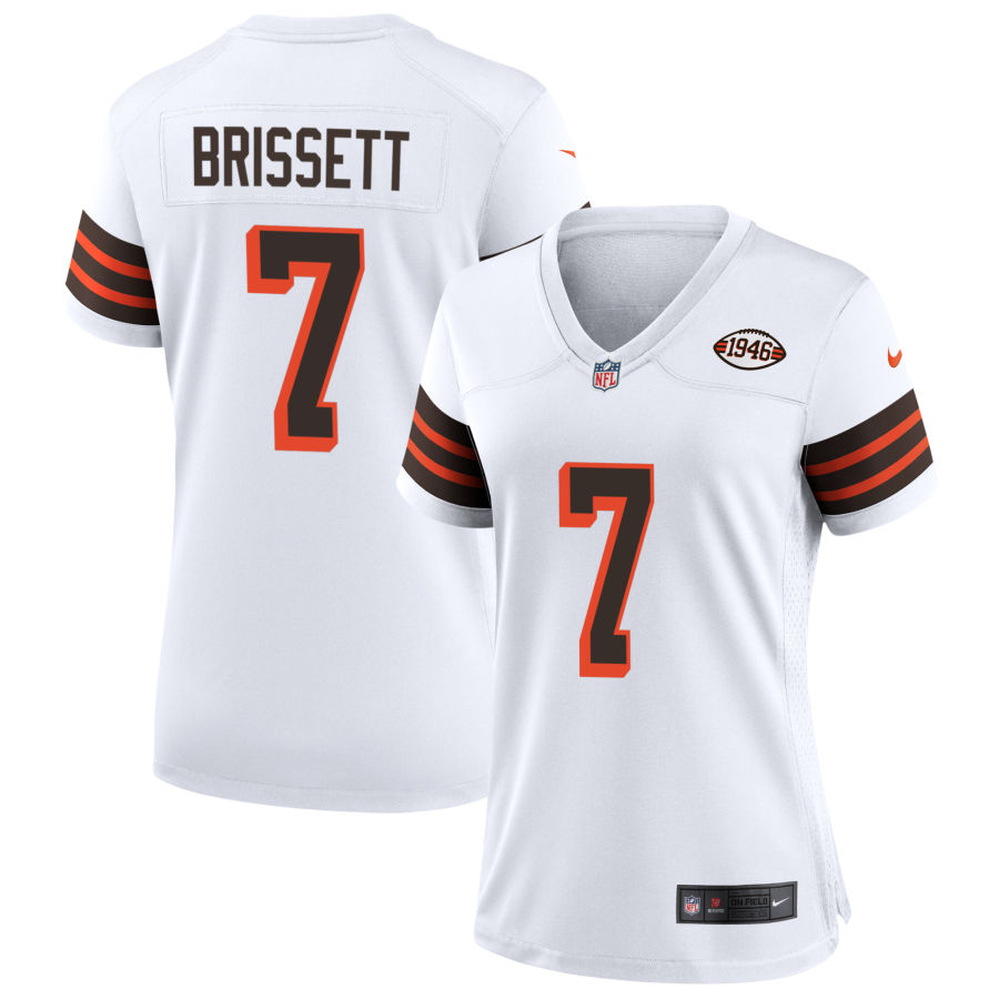 Women's Cleveland Browns #7 Jacoby Brissett 1946 Collection Alternate Game Jersey - White