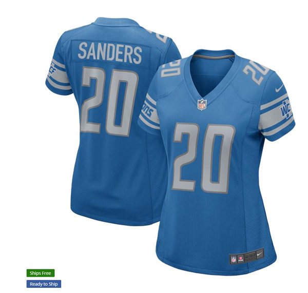 Women's Detroit Lions #20 Barry Sanders Nike Blue Vapor Untouchable Limited Jersey