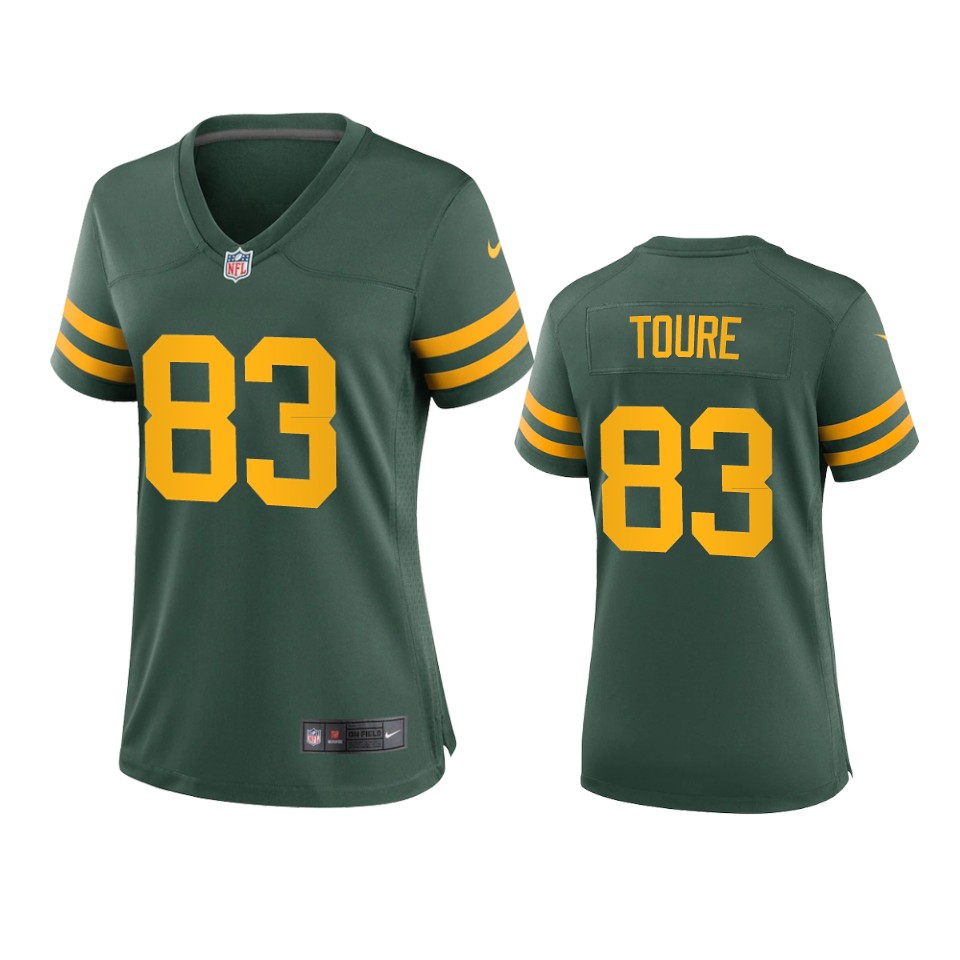 Women's Green Bay Packers #83 Samori Toure Green Alternate Retro Limited Jersey
