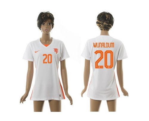 Women's Holland #20 Wijnaldum Away Soccer Country Jersey