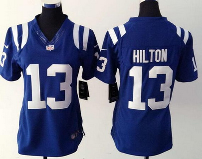 Women's Indianapolis Colts #13 T.Y. Hilton Royal Blue Team Color NFL Nike Limited Stitched Jersey