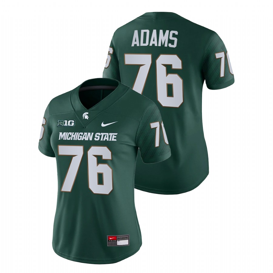 Women's Jersey Michigan State Spartans Flozell Adams Green College Football Game Jersey