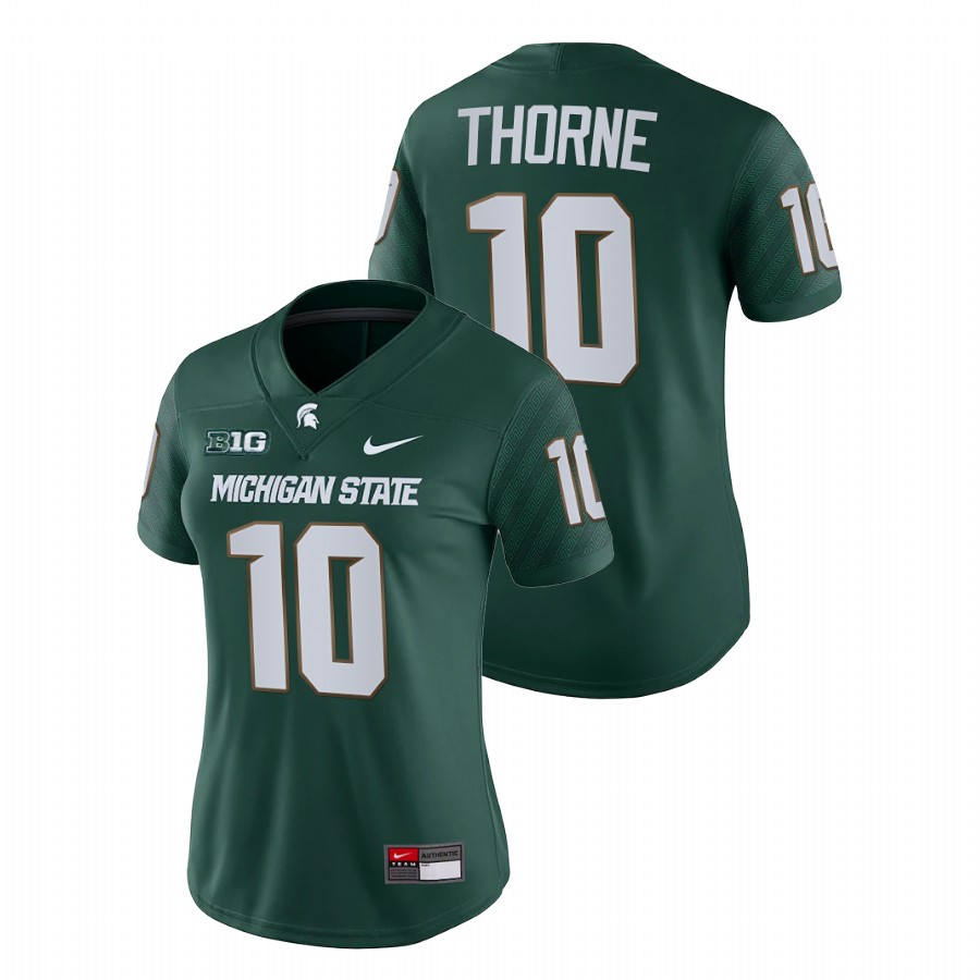 Women's Jersey Michigan State Spartans Payton Thorne Green College Football Game Jersey