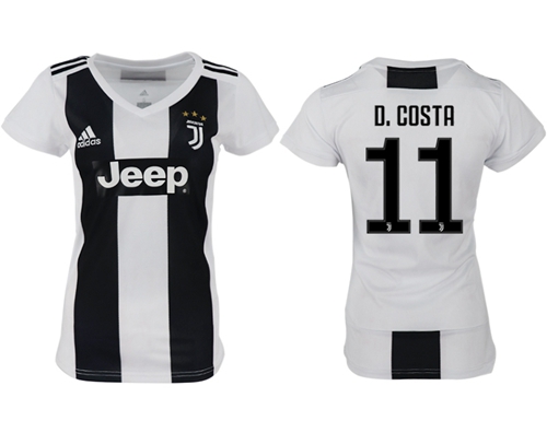 Women's Juventus #11 D.Costa Home Soccer Club Jersey