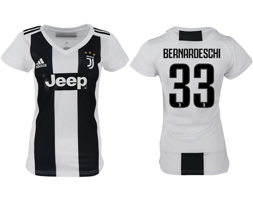 Women's Juventus #33 Bernardeschi Home Soccer Club Jersey