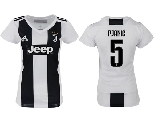 Women's Juventus #5 Pjanic Home Soccer Club Jersey
