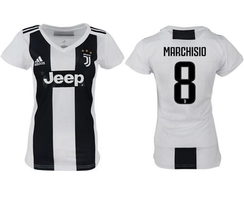 Women's Juventus #8 Marchisio Home Soccer Club Jersey