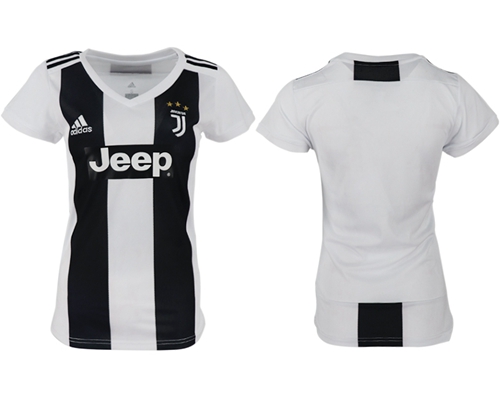Women's Juventus Blank Home Soccer Club Jersey