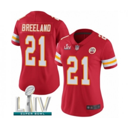 Women's Kansas City Chiefs #21 Bashaud Breeland Red Team Color Vapor Untouchable Limited Player Super Bowl LIV Bound Football Jersey