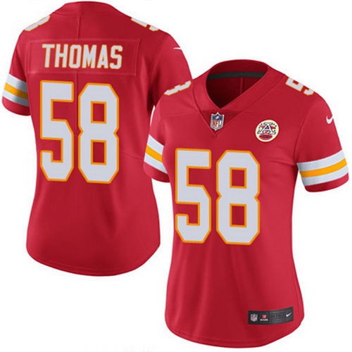 Women's Kansas City Chiefs #58 Derrick Thomas Red 2016 Color Rush Stitched NFL Nike Limited Jersey