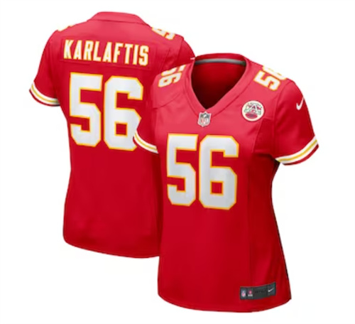 Women's Kansas City Chiefs George Karlaftis Nike Red Game Player Jersey
