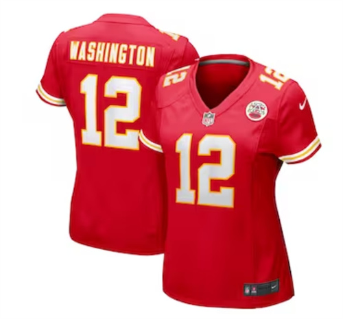 Women's Kansas City Chiefs Montrell Washington Nike Red Team Game Jersey