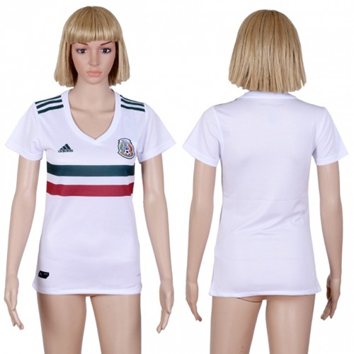 Women's Mexico Blank Away Soccer Country Jersey