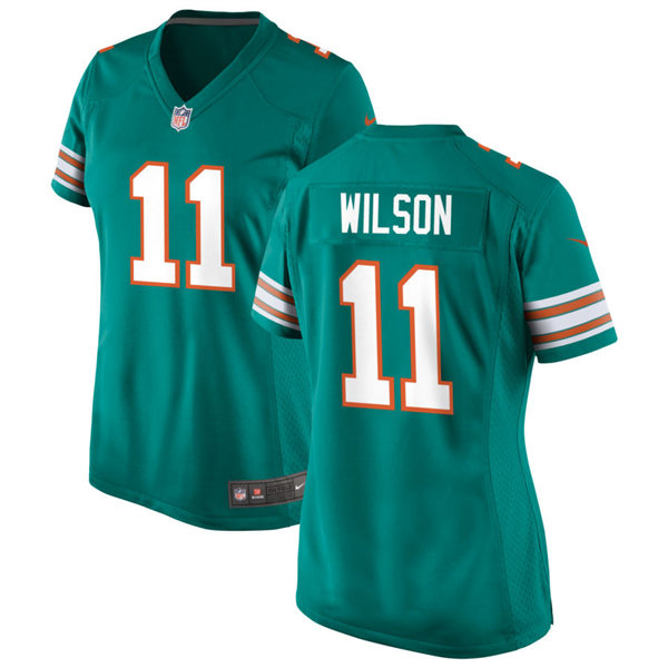 Women's Miami Dolphins #11 Cedrick Wilson Jr. Nike Aqua Retro Alternate Limited Jersey