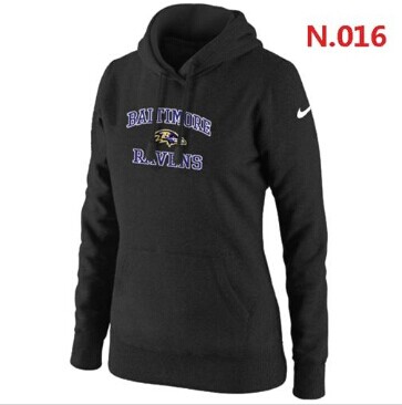 Women's NEW Baltimore Ravens Heart & Soul Pullover Hoodie Black