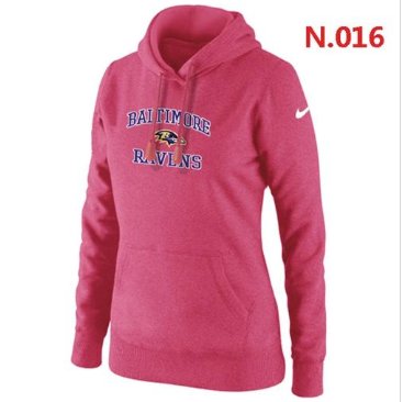 Women's NEW Baltimore Ravens Heart & Soul Pullover Hoodie Pink
