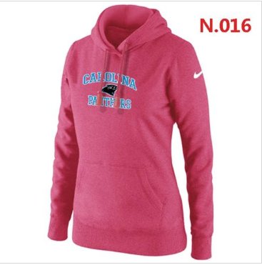 Women's NEW Carolina Panthers Heart & Soul Pullover Hoodie Pink