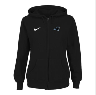 Women's NEW Carolina Panthers Ladies Tailgater Full Zip Hoodie Black