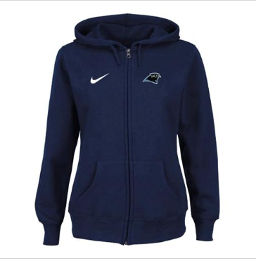 Women's NEW Carolina Panthers Ladies Tailgater Full Zip Hoodie Blue