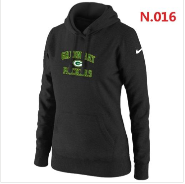 Women's NEW Green Bay Packers Heart & Soul Pullover Hoodie Black