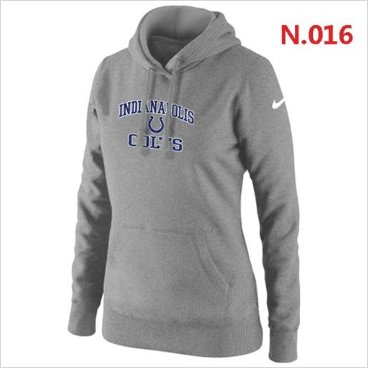 Women's NEW Indianapolis Colts Heart & Soul Pullover Hoodie Light Grey