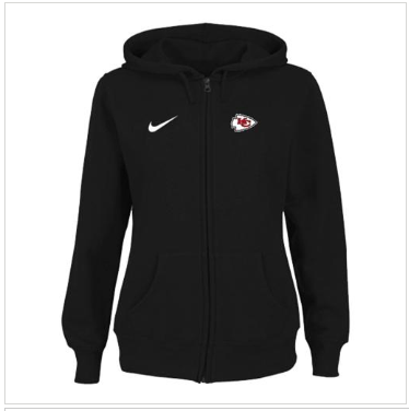Women's NEW Kansas City Chiefs Ladies Tailgater Full Zip Hoodie Black