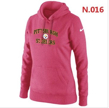 Women's NEW Pittsburgh Steelers Heart & Soul Pullover Hoodie Pink