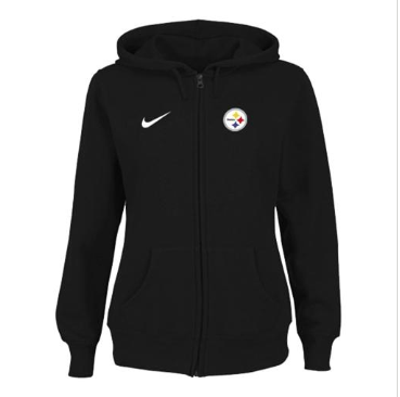 Women's NEW Pittsburgh Steelers Ladies Tailgater Full Zip Hoodie Black