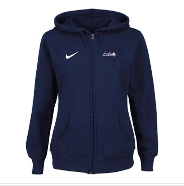 Women's NEW Seattle Seahawks Ladies Tailgater Full Zip Hoodie Blue