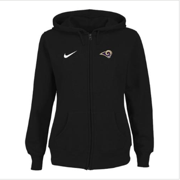 Women's NEW St.Louis Rams Ladies Tailgater Full Zip Hoodie Black