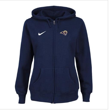 Women's NEW St.Louis Rams Ladies Tailgater Full Zip Hoodie Blue