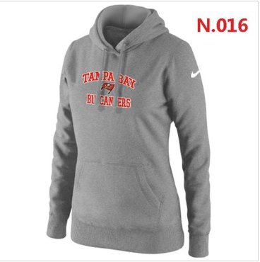 Women's NEW Tampa Bay Buccaneers Heart & Soul Pullover Hoodie Light Grey