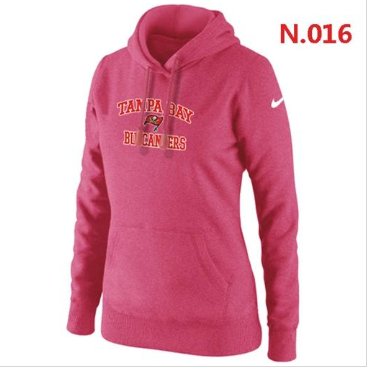 Women's NEW Tampa Bay Buccaneers Heart & Soul Pullover Hoodie Pink