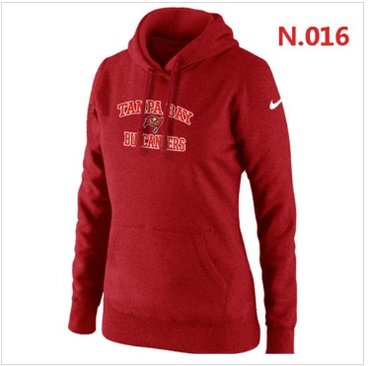 Women's NEW Tampa Bay Buccaneers Heart & Soul Pullover Hoodie Red